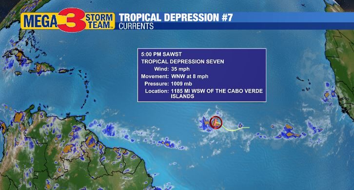 Tropical Depression #7 Currents from the National Hurricane Center